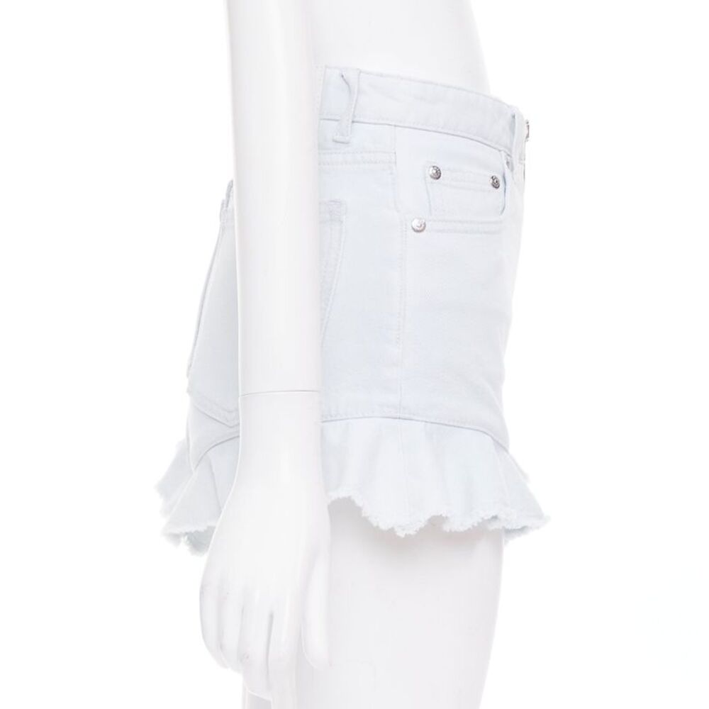 Msgm Ruffle Hem Mini Shorts - Picture 4 of 9